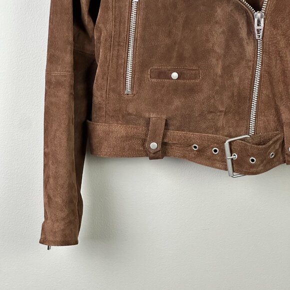 Blank NYC Brown Suede Moto Jacket - Picture 7 of 12